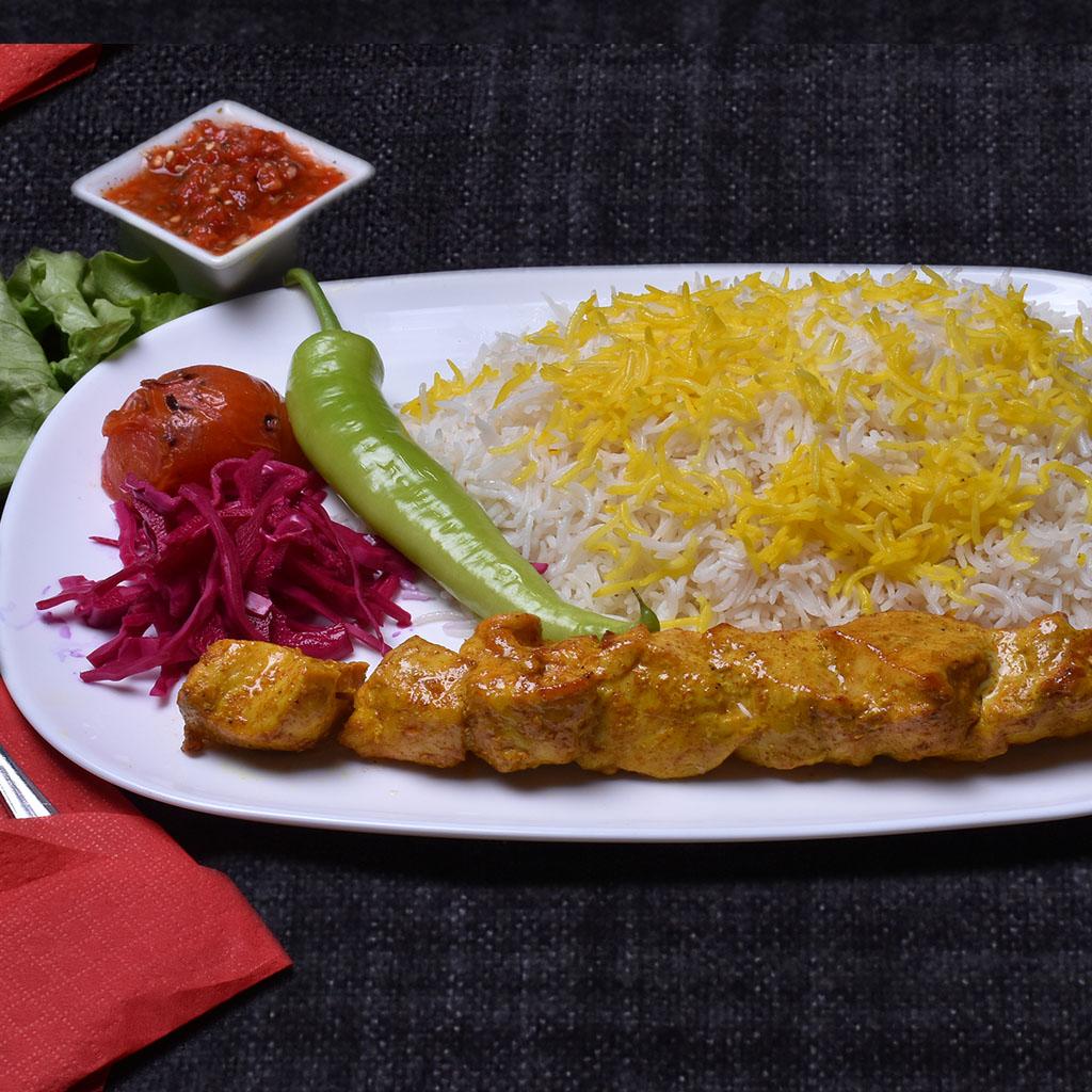 Chicken Kebab With Rice